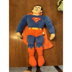 Vintage Superman Plush 30" Super Hero Pillow 2005 DC Comics Excellent condition